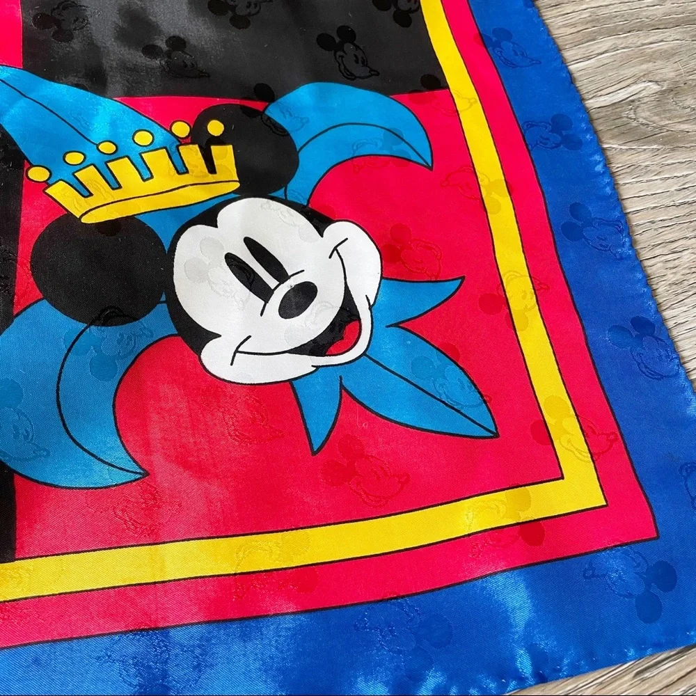 Vintage Mickey & Co Scarf King Crown Disney Collectible Memorabilia